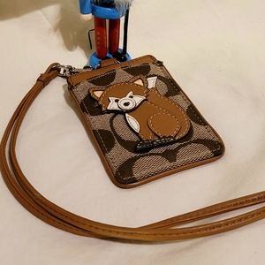 Coach Fox ID Badge Holder